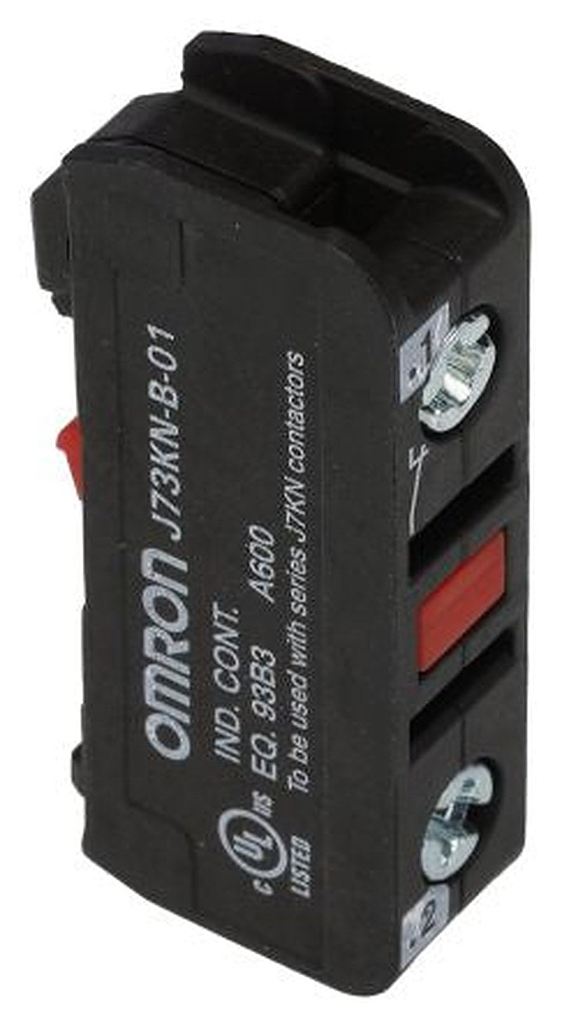 Omron Auxiliary Contact Block, 1 Contact, 1 NC, J73KN, Front, 10 A, 24V, J73KN-B-01