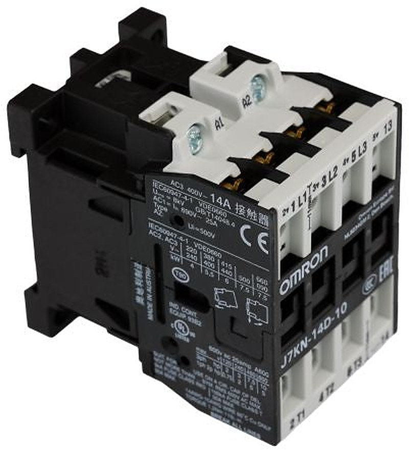 Omron J7KN Contactor, 24V Coil, 3-Pole, 14 A, 5.5 kW, 1 NO