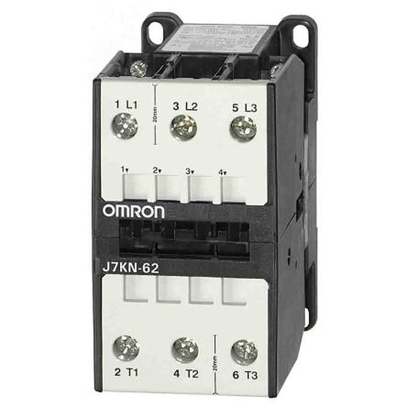 Omron J7KN Contactor, 24V ac Coil, 3-Pole, 62 A, 30 kW 24V ac, 3 NO
