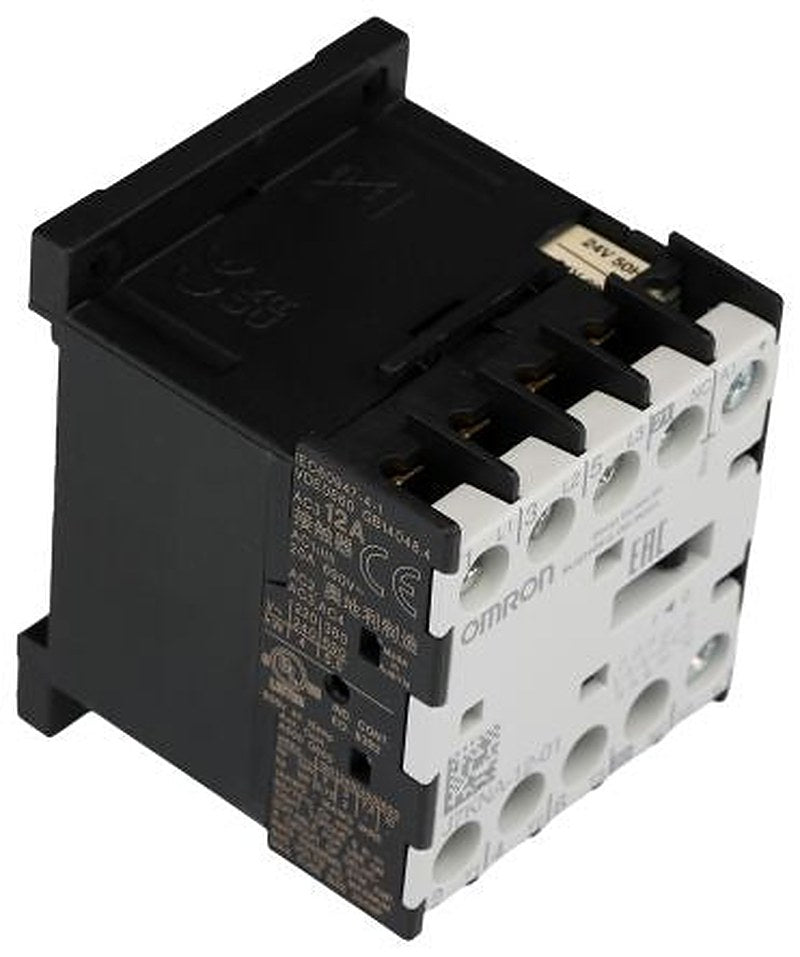 Omron J7KNA Contactor, 24V Coil, 3-Pole, 12 A, 5.5 kW, 3 NO