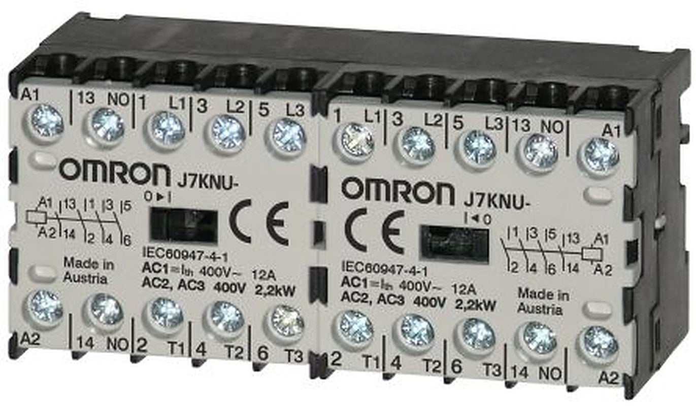 Omron J7KNU Contactor, 230V ac Coil, 3-Pole, 5 A, 2.2 kW 230V ac, 1 NC, 440V