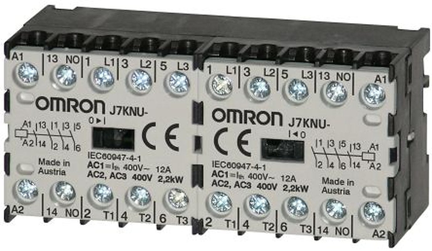 Omron J7KNU Contactor, 48V Coil, 3-Pole, 5 A, 2 kW, 1 NC