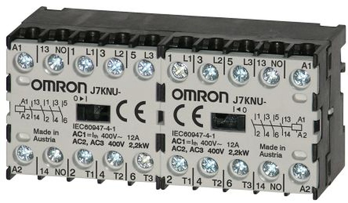 Omron J7KNU Contactor, 180V ac Coil, 4-Pole, 12 A, 1.1 kW, 2 NO/2 NC