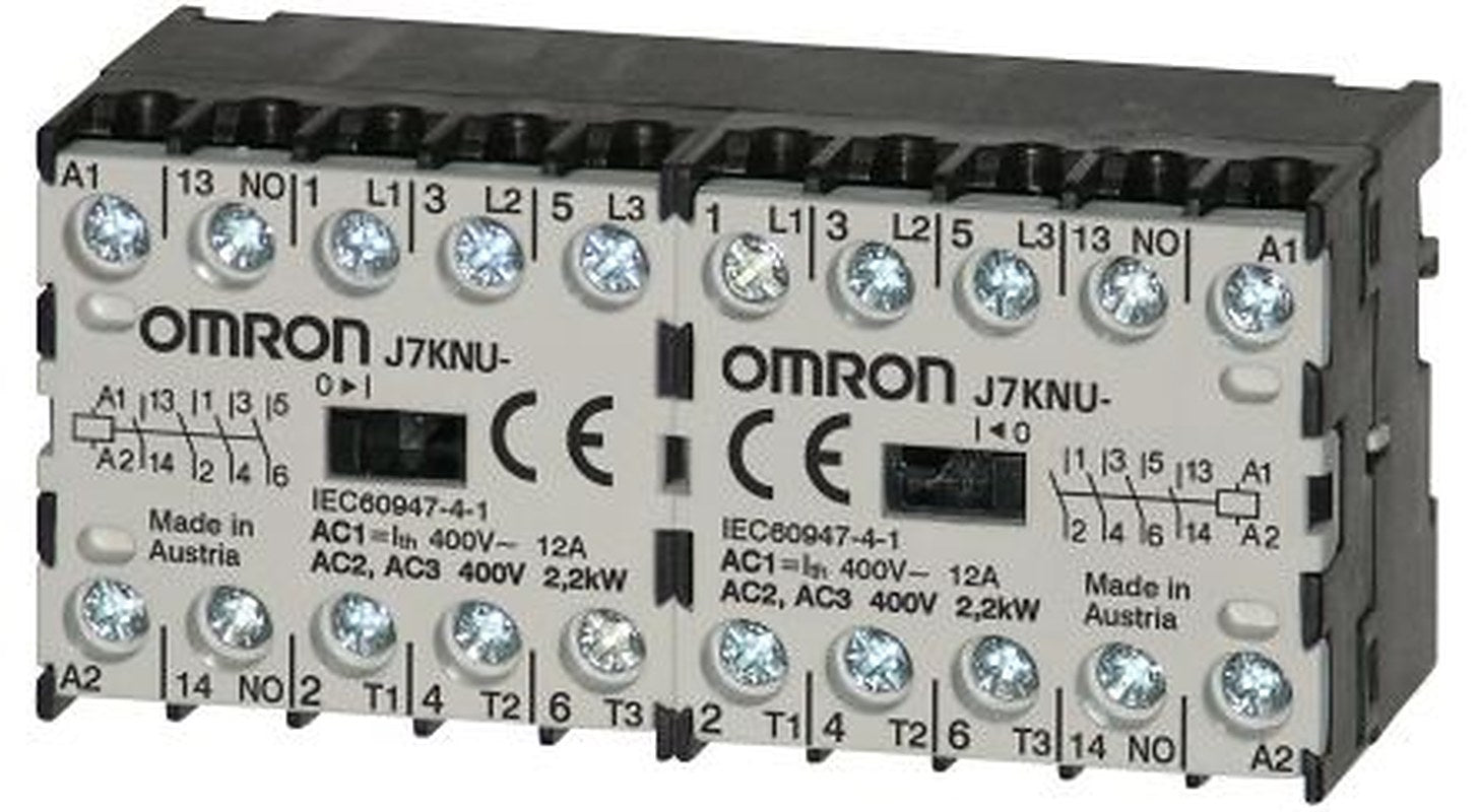 Omron J7KNU Contactor, 48V Coil, 4-Pole, 3 A, 1.1 kW, 2 NO/2 NC