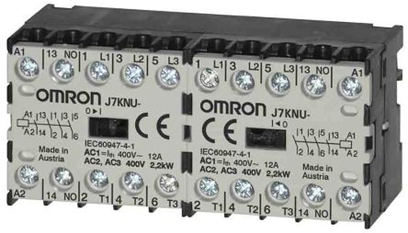 Omron J7KNU Contactor, 90V ac Coil, 4-Pole, 12 A, 12 kW, 2 NO/2 NC