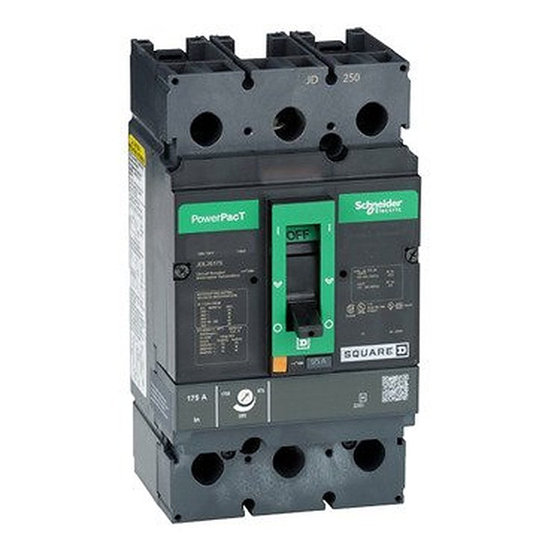Circuit breaker, PowerPacT J, 175A, 2 pole, 600VAC, 14kA, lugs, thermal magnetic, 80% (Circuit breaker PowerPacT J) is a Schneider Electric product. Designed for reliable performance and long service life. Available across Iraq — contact us for pricing and delivery options.