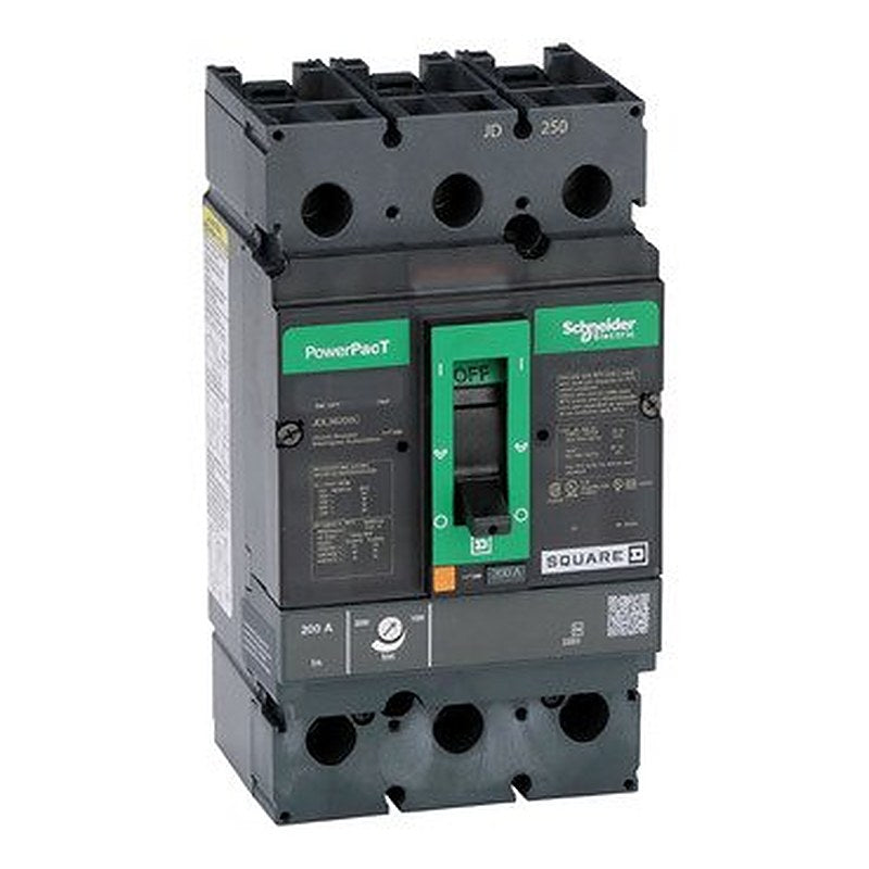 Circuit breaker, PowerPacT J, 200A, 3 pole, 600VAC, 14kA, lugs, thermal magnetic, 100% (Circuit breaker PowerPacT J) is a Schneider Electric product. Designed for reliable performance and long service life. Available across Iraq — contact us for pricing and delivery options.