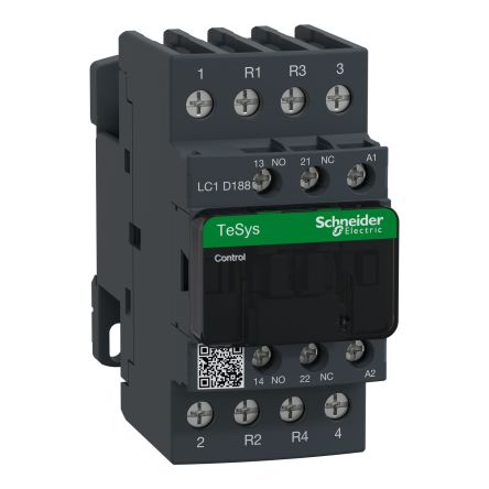 Schneider Electric TeSyS D Contactor, 48V ac Coil, 4-Pole, 32 A, 2.5 W 48V ac, 2 NO/2 NC, 690V ac