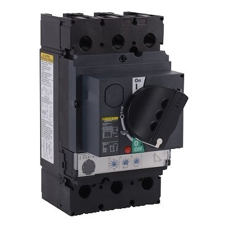 Circuit breaker, PowerPacT J, 250A, 3 pole, 600VAC, 18kA, busbar, Micrologic 3.2, 100%, black rotary handle (Circuit breaker PowerPacT J) is a Schneider Electric product. Designed for reliable performance and long service life. Available across Iraq — contact us for pricing and delivery options.