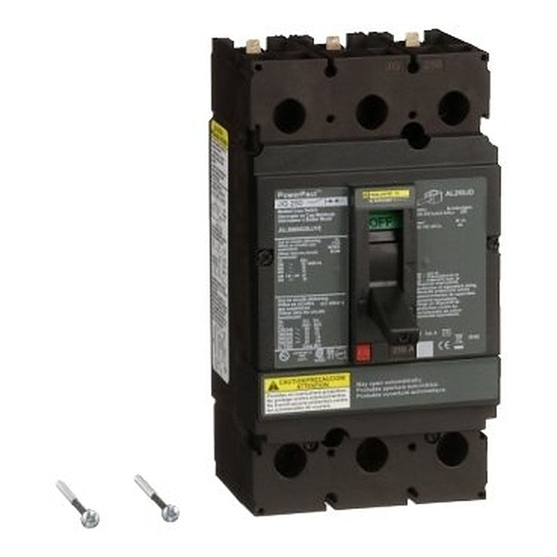 Automatic switch, PowerPacT J, 250A, 3 pole, 600VAC, 18kA, lugs, magnetic, control wire ON end, handle ext (Automatic switch PowerPacT J) is a Schneider Electric product. Designed for reliable performance and long service life. Available across Iraq — contact us for pricing and delivery options.
