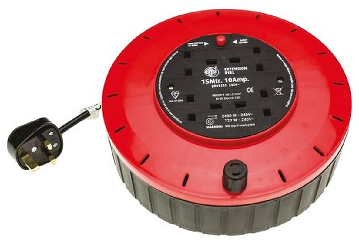 Schneider Electric 15 m 4 Socket Type G Cable Reel, 240V
