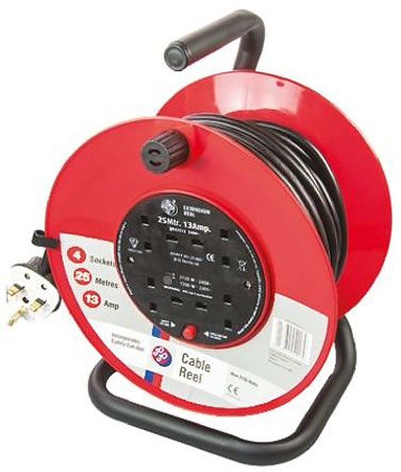 Schneider Electric 25 m 4 Socket Type G Cable Reel, 240V, IP44