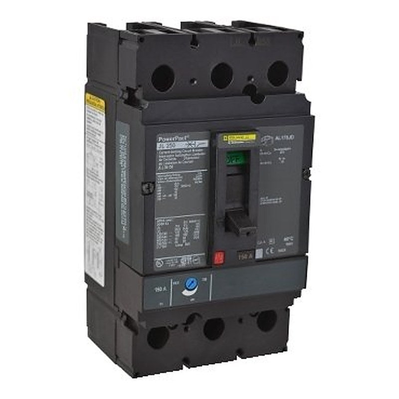 Circuit breaker, PowerPacT J, 150A, 3 pole, 500VDC, 50kA, lugs, thermal magnetic, 80% (Circuit breaker PowerPacT J) is a Schneider Electric product. Designed for reliable performance and long service life. Available across Iraq — contact us for pricing and delivery options.
