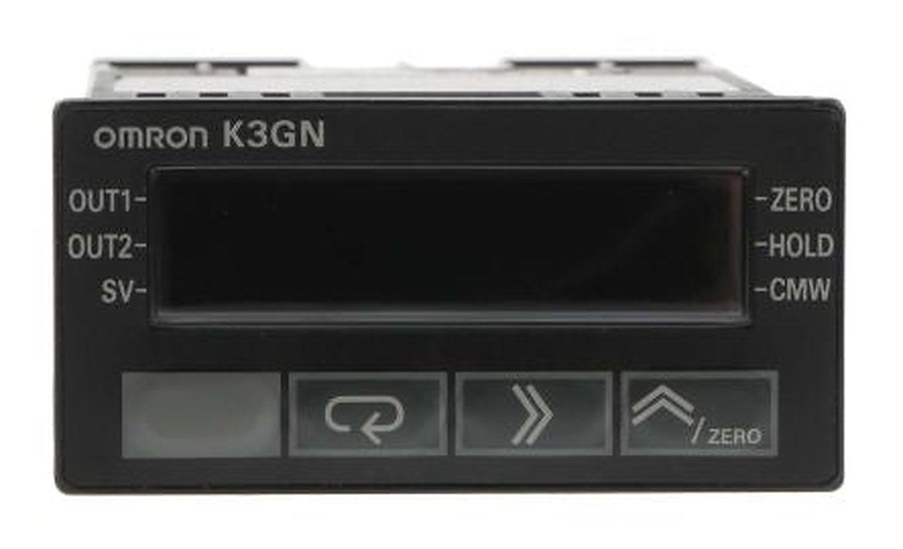 Omron K3GN 7 Segment LCD Digital Panel Multifunction Meter for Pulse, Current, Voltage, 22.2 mm x 45 mm