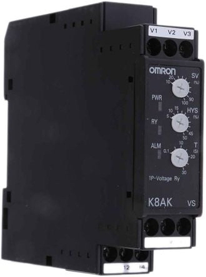 Omron Monitoring Relay, 1 Phase, SPDT, DIN Rail, 100V ac, 240 V ac 30 V ac