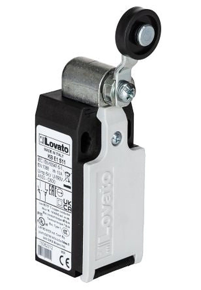 Lovato K Series Roller Lever Limit Switch, IP65, IP20, Thermoplastic Housing, 690V ac, 10A