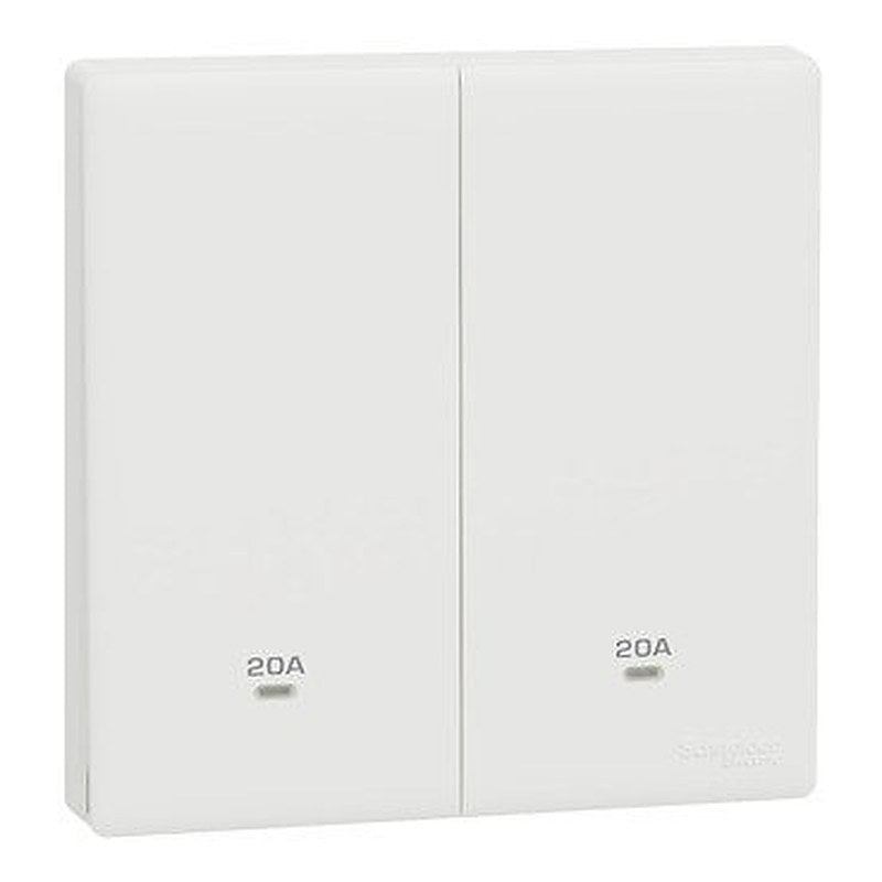 Switch, Vivace E, 2 pole, 1 way, 20A, 250V, 2 gangs, with LED, white (Switch Vivace E) is a Schneider Electric product. Designed for reliable performance and long service life. Available across Iraq — contact us for pricing and delivery options.