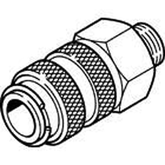 Festo Brass Pneumatic Quick Connect Coupling, 1/4 in Female G