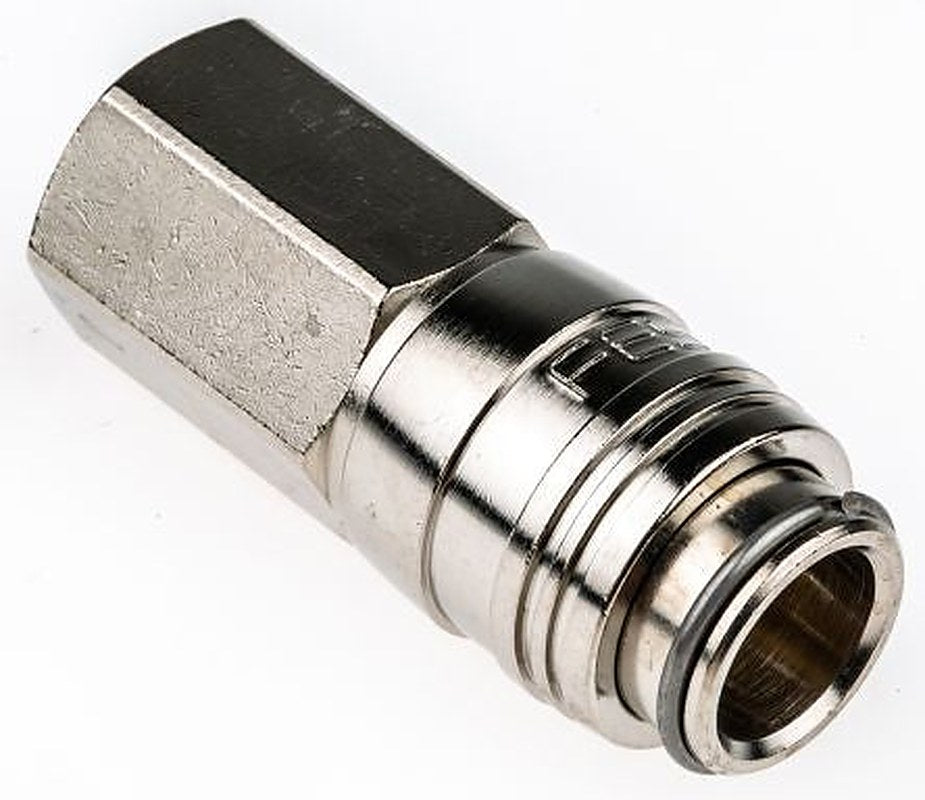 Festo Brass Pneumatic Quick Connect Coupling, 1/8 in Female G