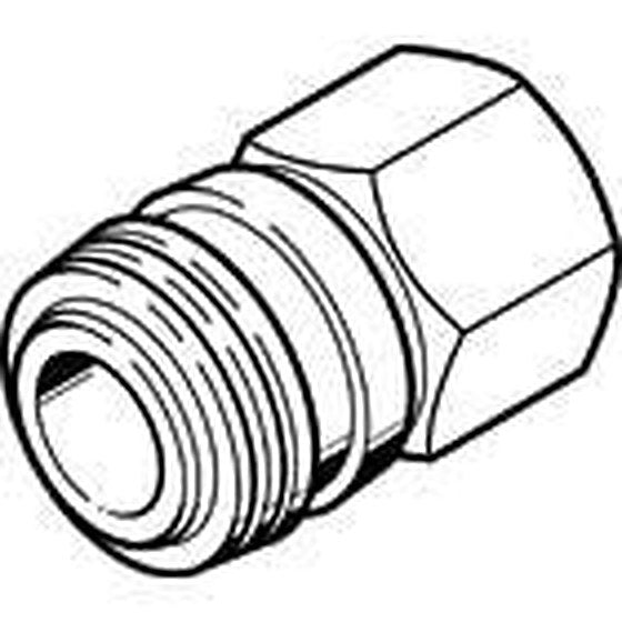 Festo Brass Pneumatic Quick Connect Coupling, 1/2 in Female G