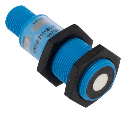 SICK UM18-211166101 Threaded Barrel Ultrasonic Proximity Sensor UM, M18 250 mm 4 to 20 mA 30V 30 V dc