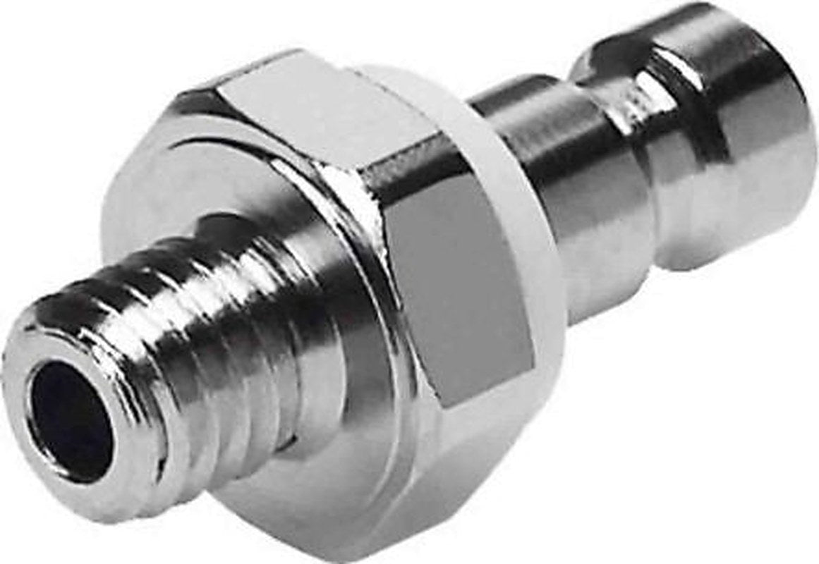 Festo Nickel Plated Brass Pneumatic Quick Connect Coupling, M5 Male Metric