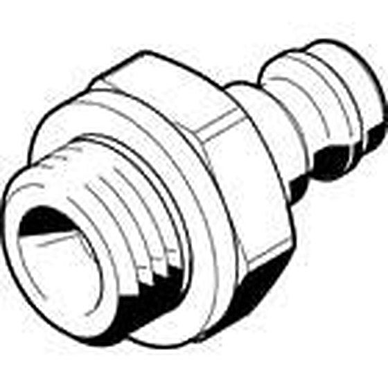 Festo Brass Pneumatic Quick Connect Coupling, 1/4 in Male G