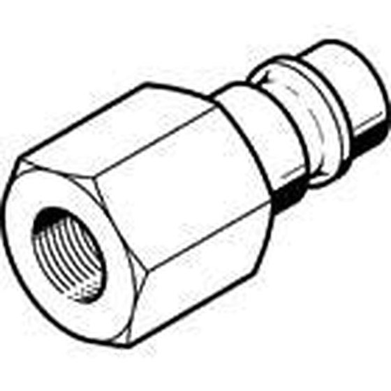 Festo Brass Pneumatic Quick Connect Coupling, 1/2 in Male G