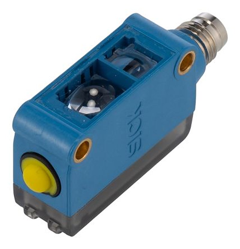 SICK Contrast Sensor RGB LED 12.5 mm, NPN, 50 mA, IP67 24V dc