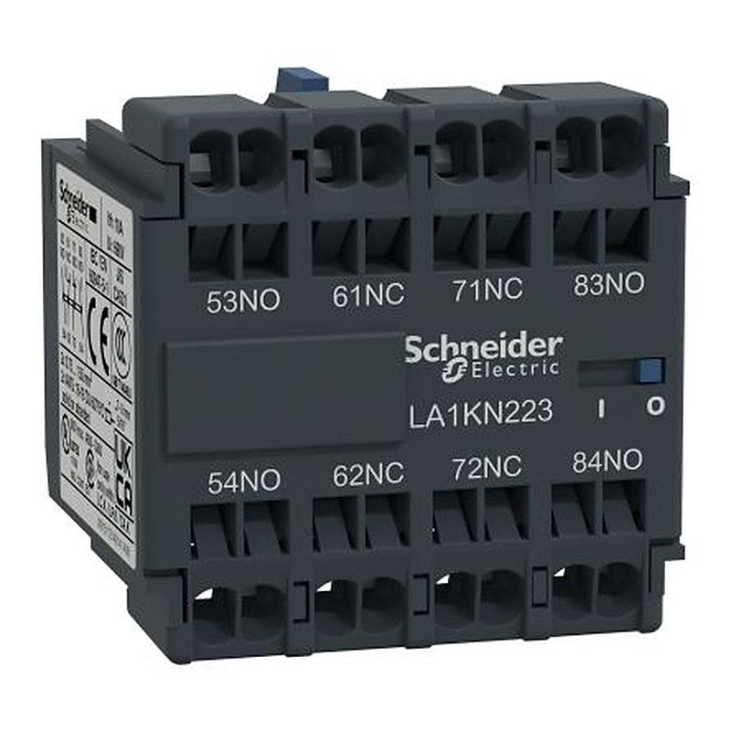 Schneider Electric Auxiliary Contact Block, TeSys K 4 NC With Spring Terminal Terminal, 10A, 690V, LA1KN043