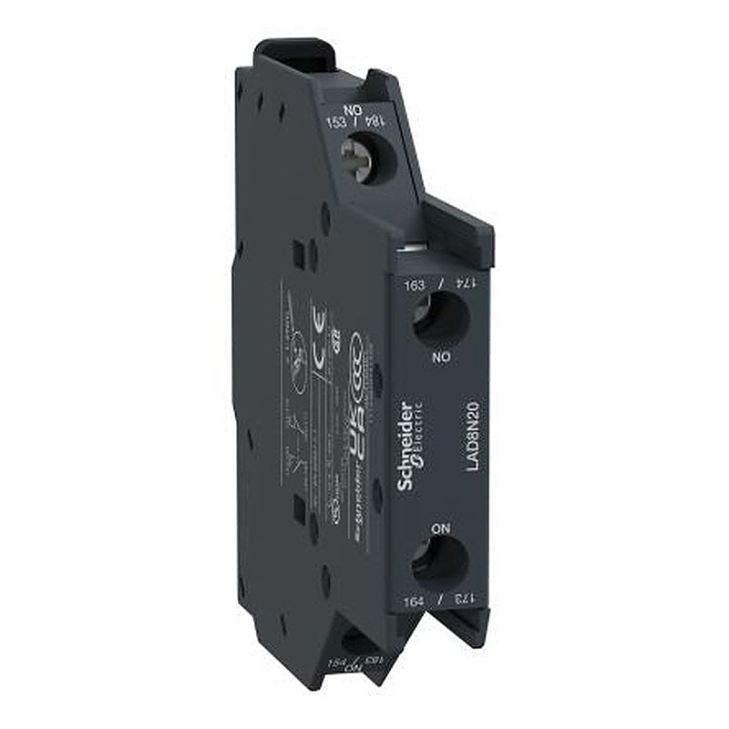 Schneider Electric Auxiliary Contact, 2 Contact, 2 NO, TeSyS D, 10 A, 690V, LAD8N20