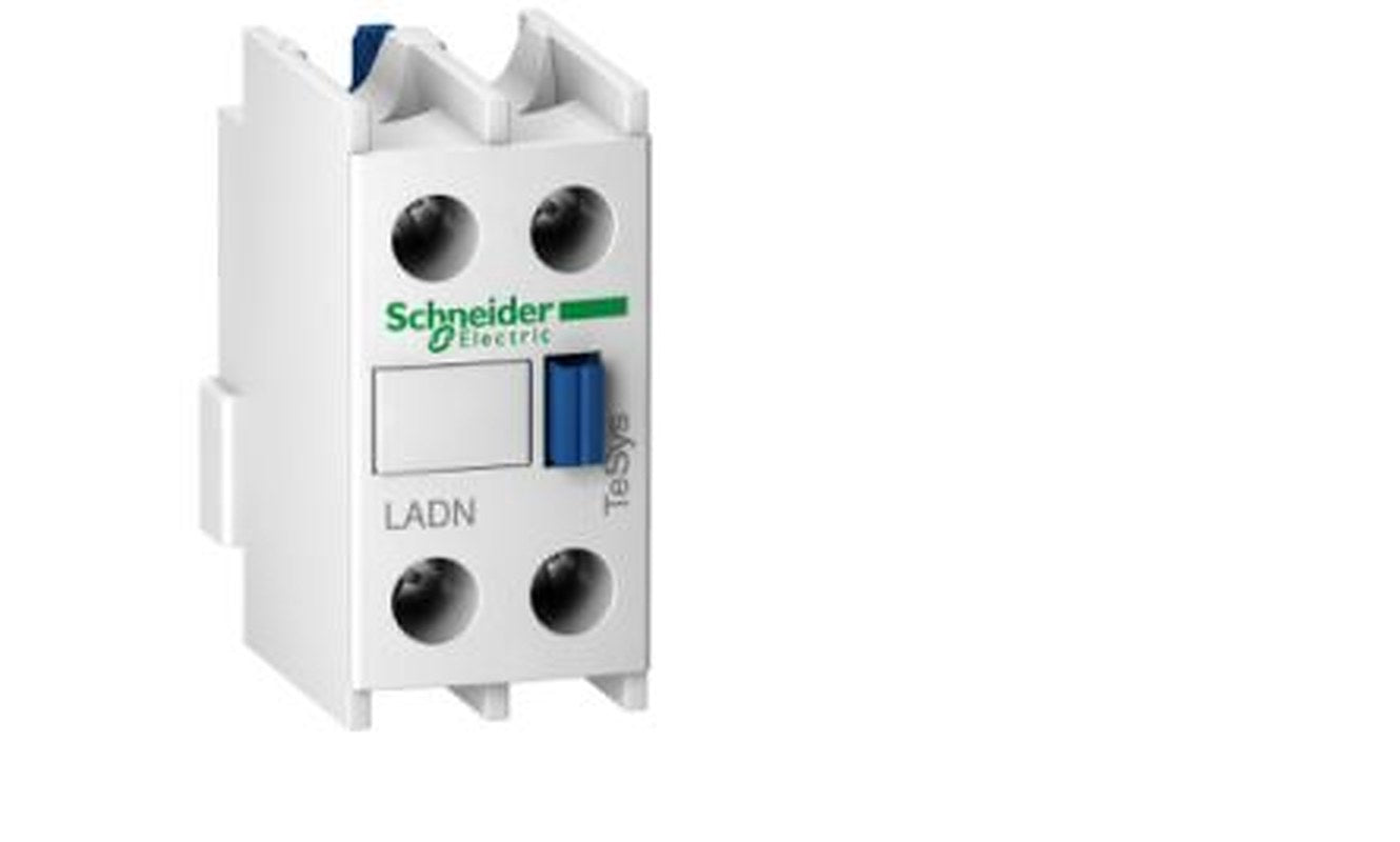 Schneider Electric Auxiliary Contact Block, 1 Contact, 1 NO/1 NC, TeSyS D, Front, 5 mA, 17V, LADN116
