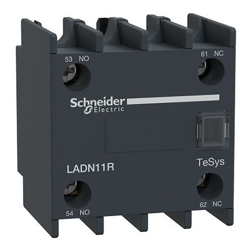 Schneider Electric Auxiliary Contact Block, 2 Contact, NO/NC, LADN, Screw, LADN11R