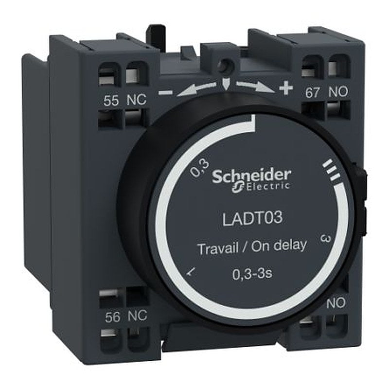 Schneider Electric Auxiliary Contact Block, 2 Contact, 1 NO/1 NC, TeSyS D, Front, 10 A, LADT03