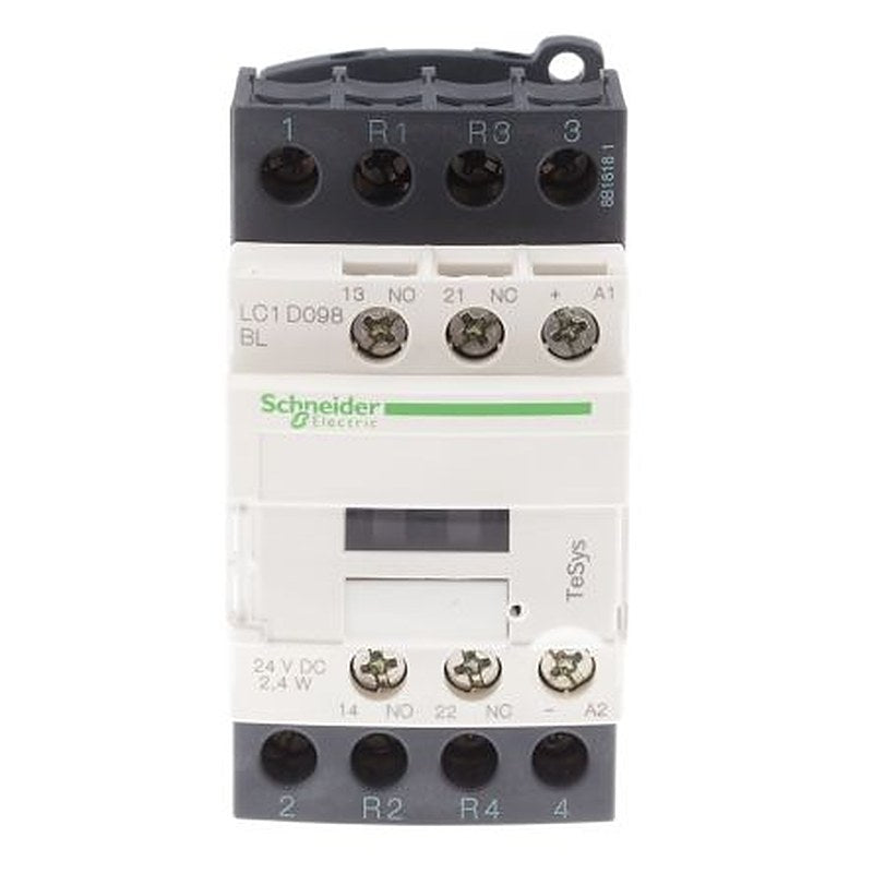 Schneider Electric TeSyS D Contactor, 24V dc Coil, 4-Pole, 9 A 24V dc, 2 NO/2 NC, 690V ac/dc