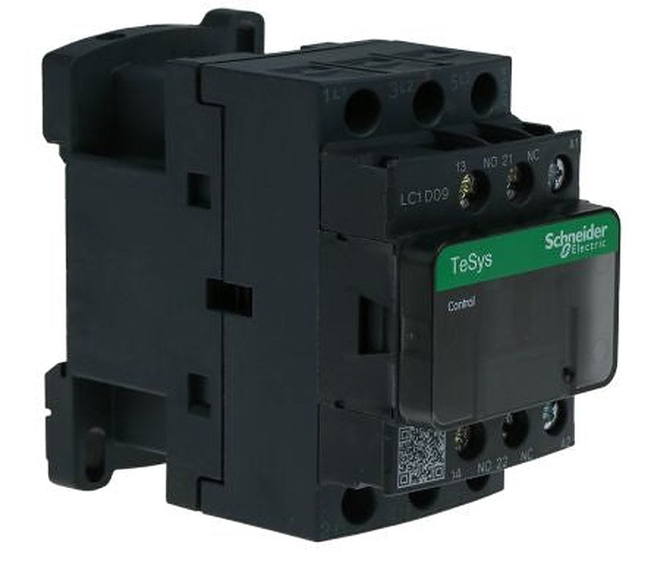 Schneider Electric LC1D Contactor, 110V ac Coil, 3-Pole, 9 A, 4 kW 110V ac, 3 NO, 690V ac