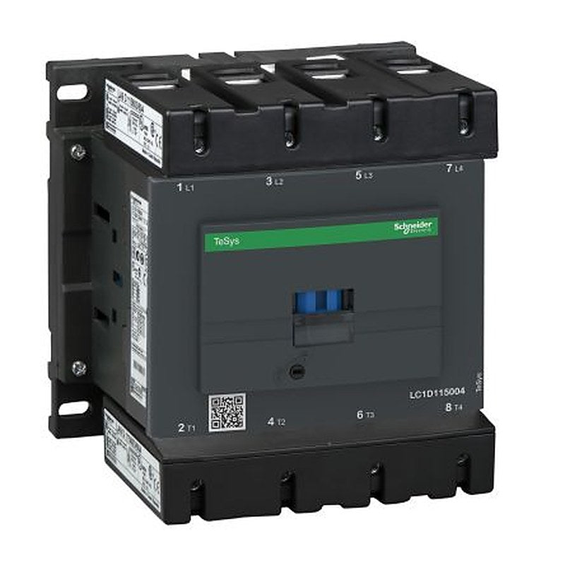 Schneider Electric TeSyS D Contactor, 220V ac Coil, 4-Pole, 200 A, 24 W, 4 NO, 1kV