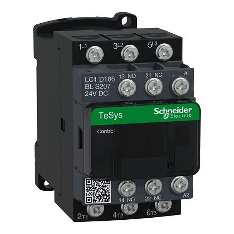 Schneider Electric TeSys D Contactor, 24V dc Coil, 3-Pole, 18 A, 10 kW 24V dc, 3 NO, 690V