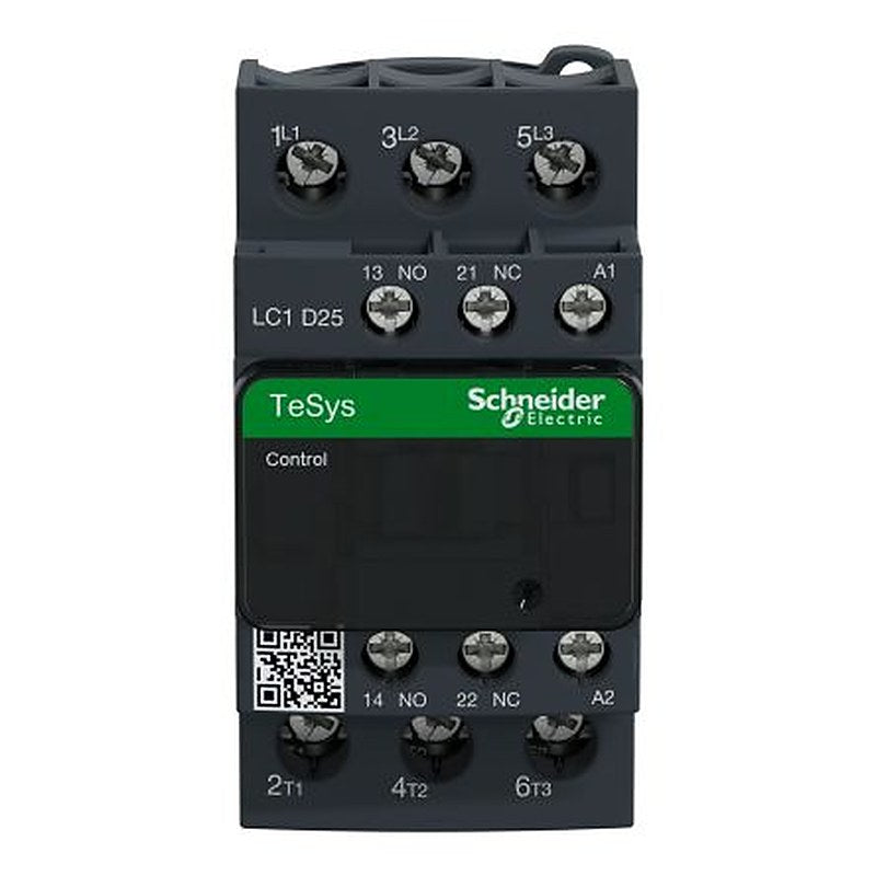 Schneider Electric TeSyS D Contactor, 24V ac Coil, 3-Pole, 25 A, 11 kW 24V ac, 3 NO, 690V ac