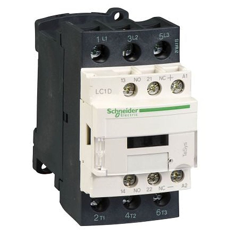 Schneider Electric TeSyS D Contactor, 125V dc Coil, 3-Pole, 25 A, 15 kW 125V dc, 1 NO/1 NC, 440V