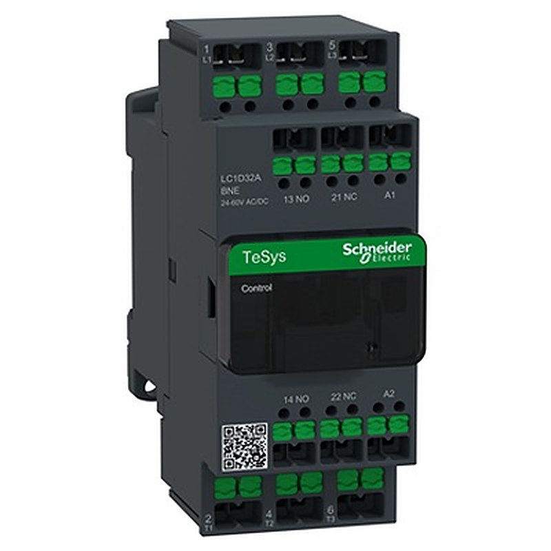 Schneider Electric TeSys Deca Contactor, 60V ac/dc Coil, 3-Pole, 40 A, 15 VA 60V, 1 NO/1 NC, 690V ac