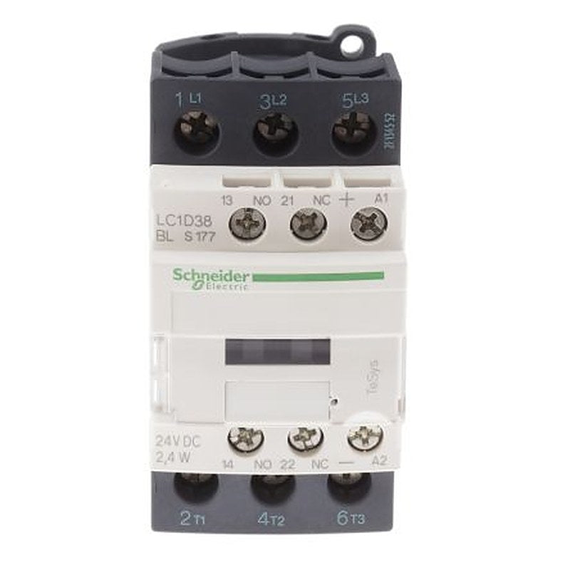 Schneider Electric LC1D Contactor, 24V dc Coil, 3-Pole, 5.5 kW 24V dc, 3 NO, 690V ac/dc