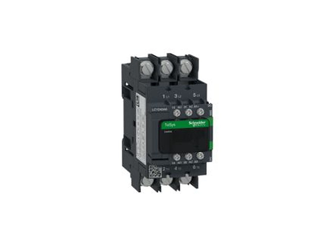 Schneider Electric TeSyS D Contactor, 24V Coil, 3-Pole, 40 A, 5 HP 24V, 1 NO/1 NC