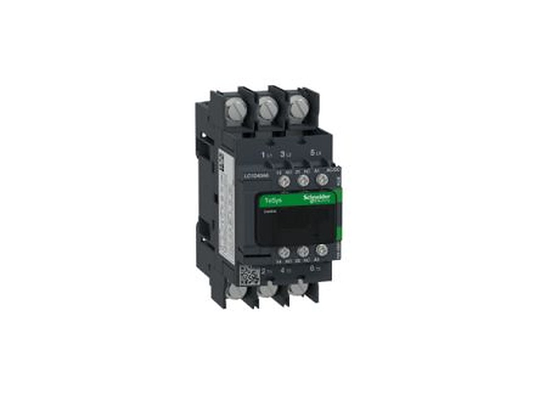 Schneider Electric TeSyS D Contactor, 100V ac, 250 V ac Coil, 3-Pole, 40 A 100V ac, 250 V ac, 1 NO/1 NC, 690V