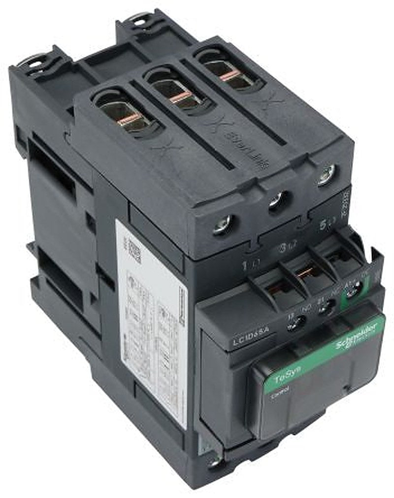 Schneider Electric TeSys D Contactor, 24V dc Coil, 3-Pole, 65 A, 30 kW 24V dc, 3 NO, 690V ac