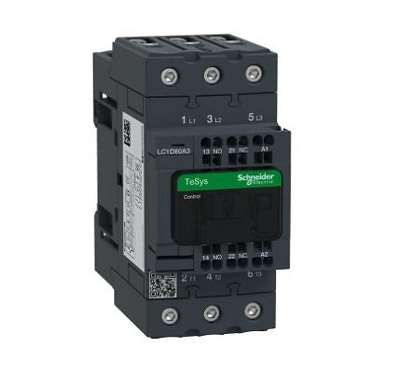 Schneider Electric TeSyS D Contactor, 110V Coil, 3-Pole, 80 A, 37 kW, 1 NO/1 NC, 440V