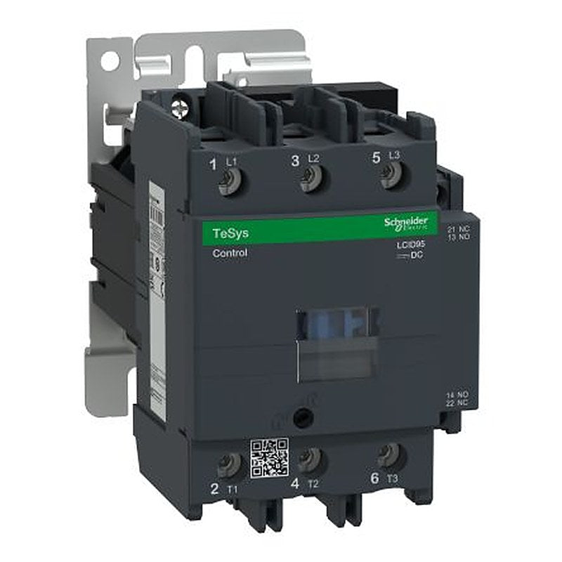 Schneider Electric TeSyS D Contactor, 24V dc Coil, 3-Pole, 95 A, 45 kW 24V dc, 3 NO, 1kV ac