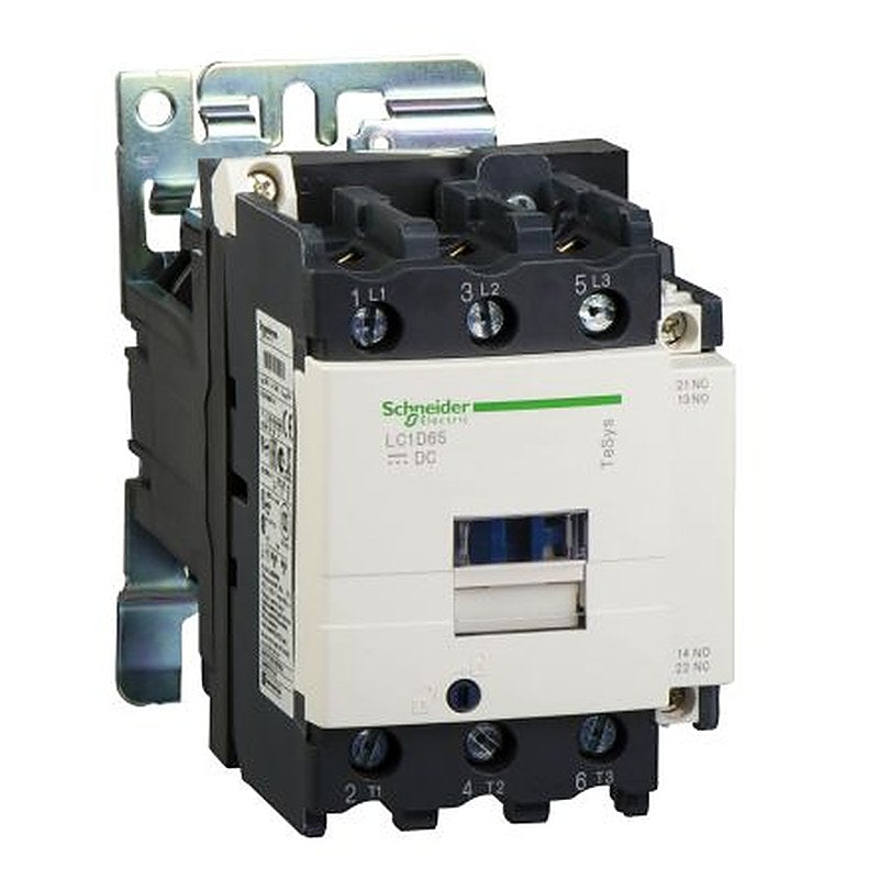 Schneider Electric TeSyS D Contactor, 110V dc Coil, 3-Pole, 95 A, 45 kW 110V dc, 1 NO/1 NC, 1kV