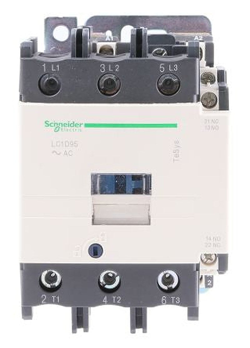 Schneider Electric TeSyS D Contactor, 115V ac Coil, 3-Pole, 95 A, 45 kW 115V ac, 3 NO, 1kV ac