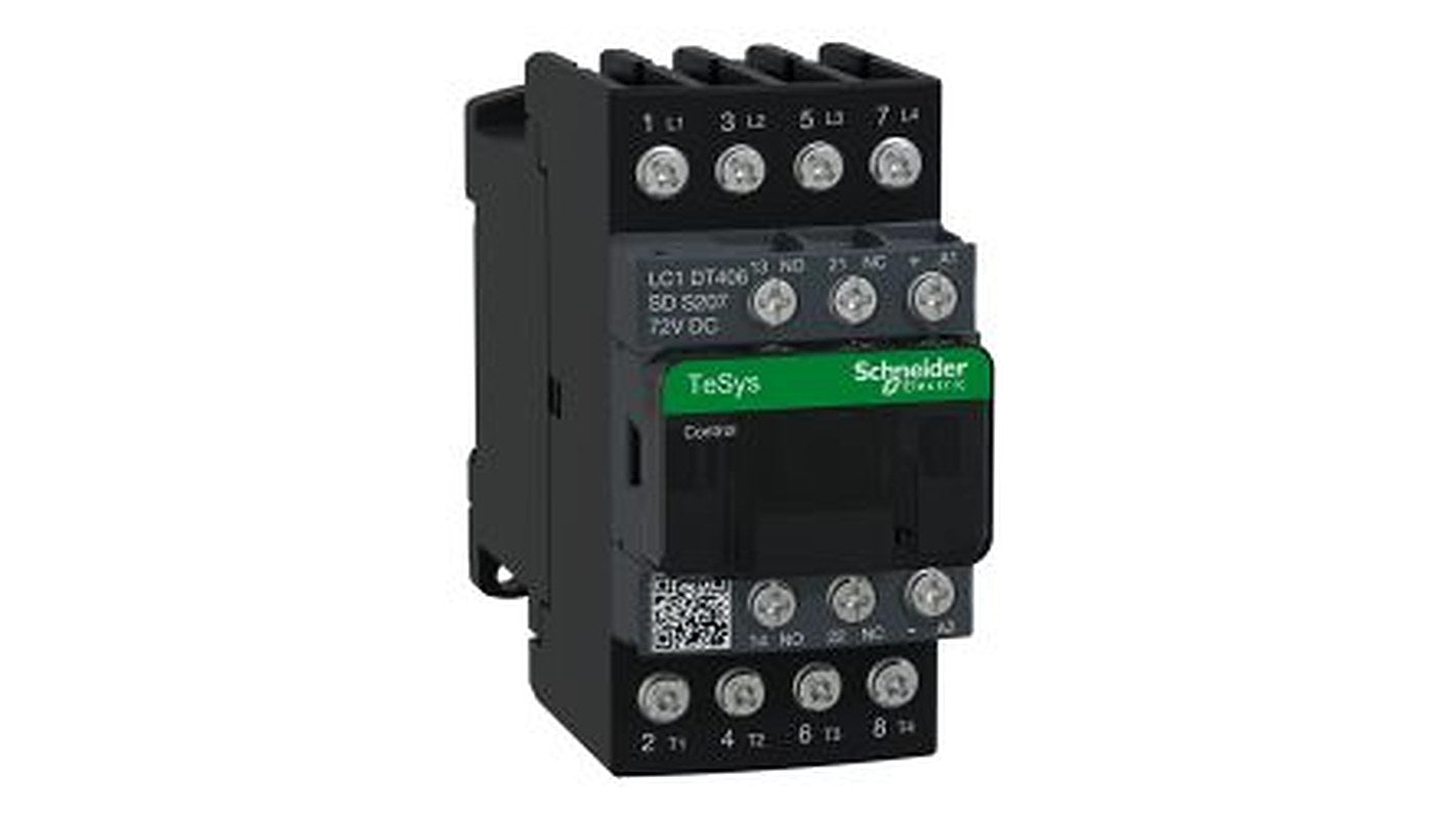 Schneider Electric TeSys D Contactor, 72V dc Coil, 4-Pole, 40 A, 4 NO, 690V ac